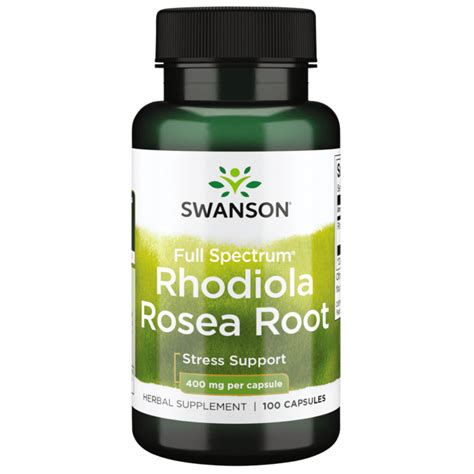 Swanson Rhodiola Rosea Root 400mg 100 caps .